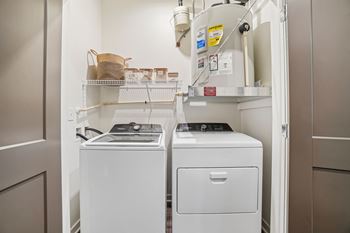 Full-size washer and dryer included